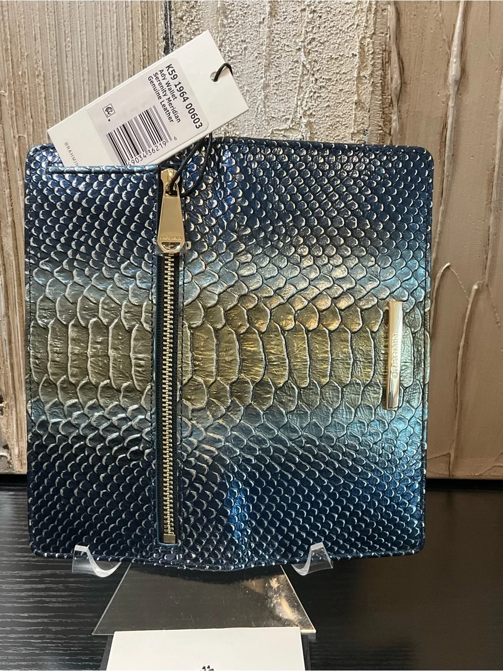 Brahmin Ady SERENITY MERIDIAN Slim Wallet Genuine Leather